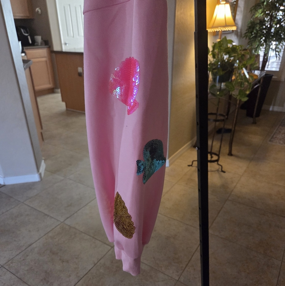 Simply‎ Southern Sequin Pink Sweatshirt NEW - Picture 4 of 6